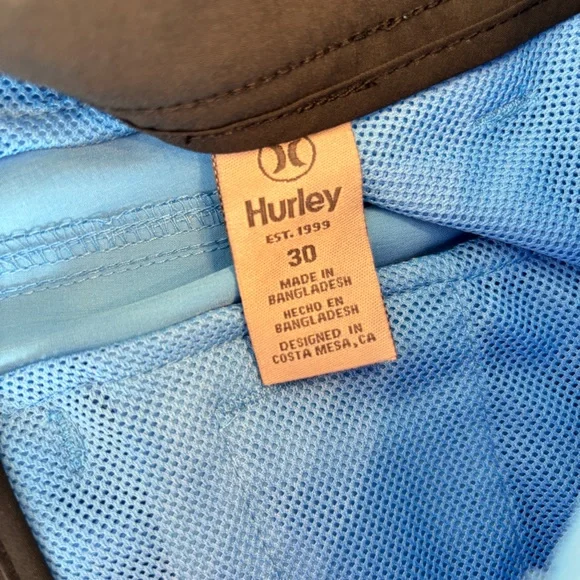 Hurley Shorts All Day Hybrid Quick Dry Stretch Blue Men's Size 30 - Picture 4 of 9